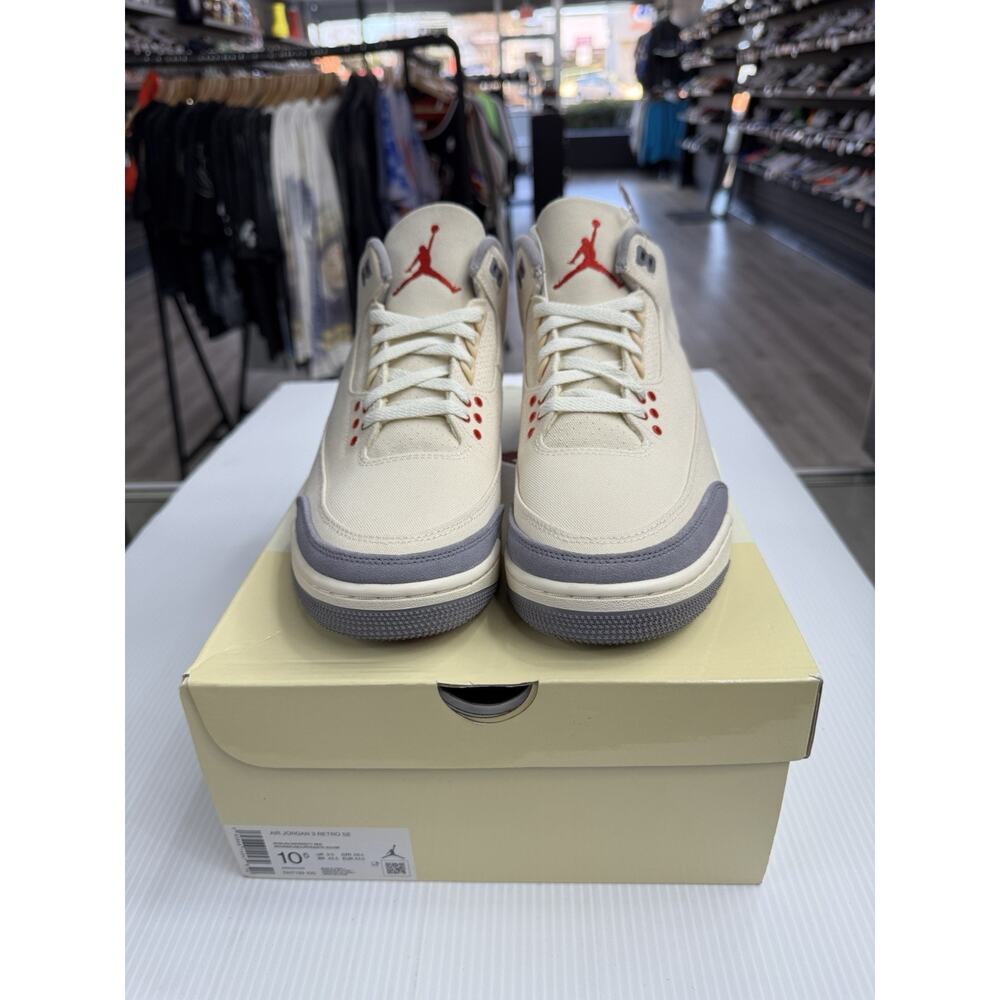 Air Jordan 3 Retro SE Canvas Muslin DH7139-100 2022 Size 10.5 - Picture 2 of 8
